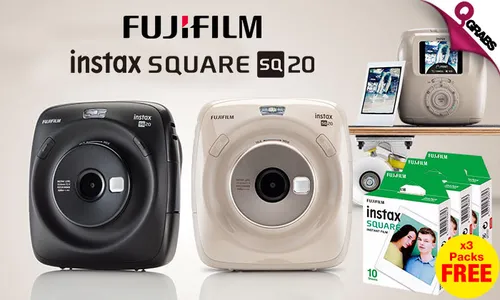 Fujifilm Instax Square SQ20 with FREE One Pack Square Film!